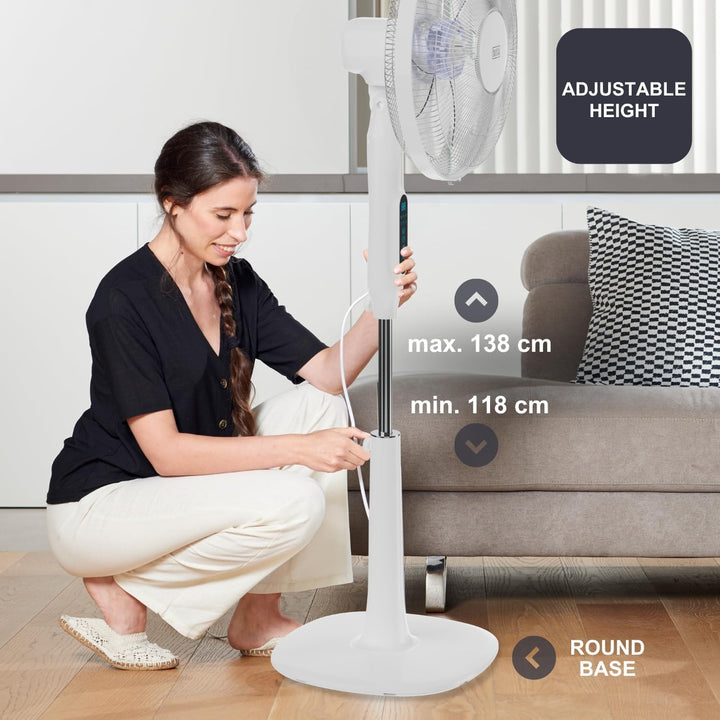 BLACK+DECKER – Standventilator 30 W | 24 Geschwindigkeitsstufen | Modi: Normal, Natürlich und Nacht