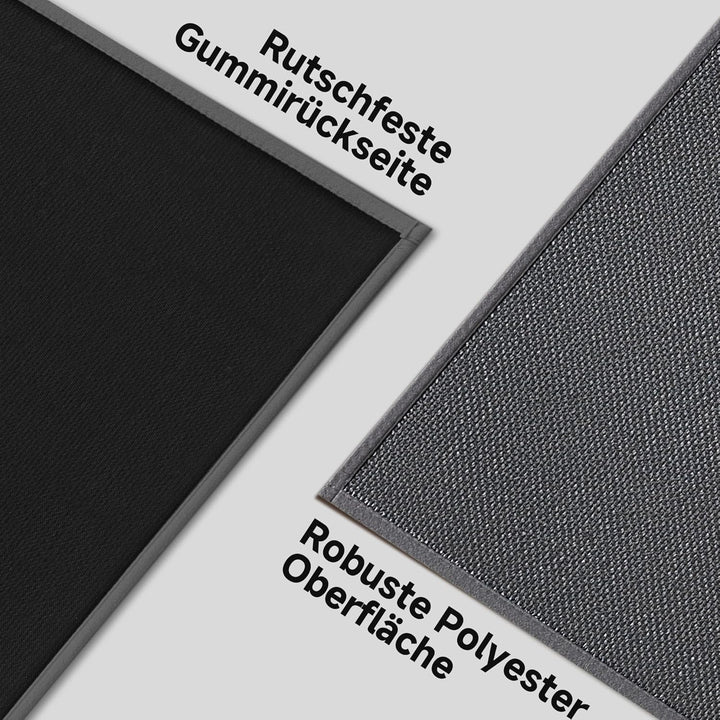 Fussmatte Innen Waschbar 60x90cm, rutschfest Fussmatte Innen Dünn Schmutzfangmatte Innen Türmatte Ou
