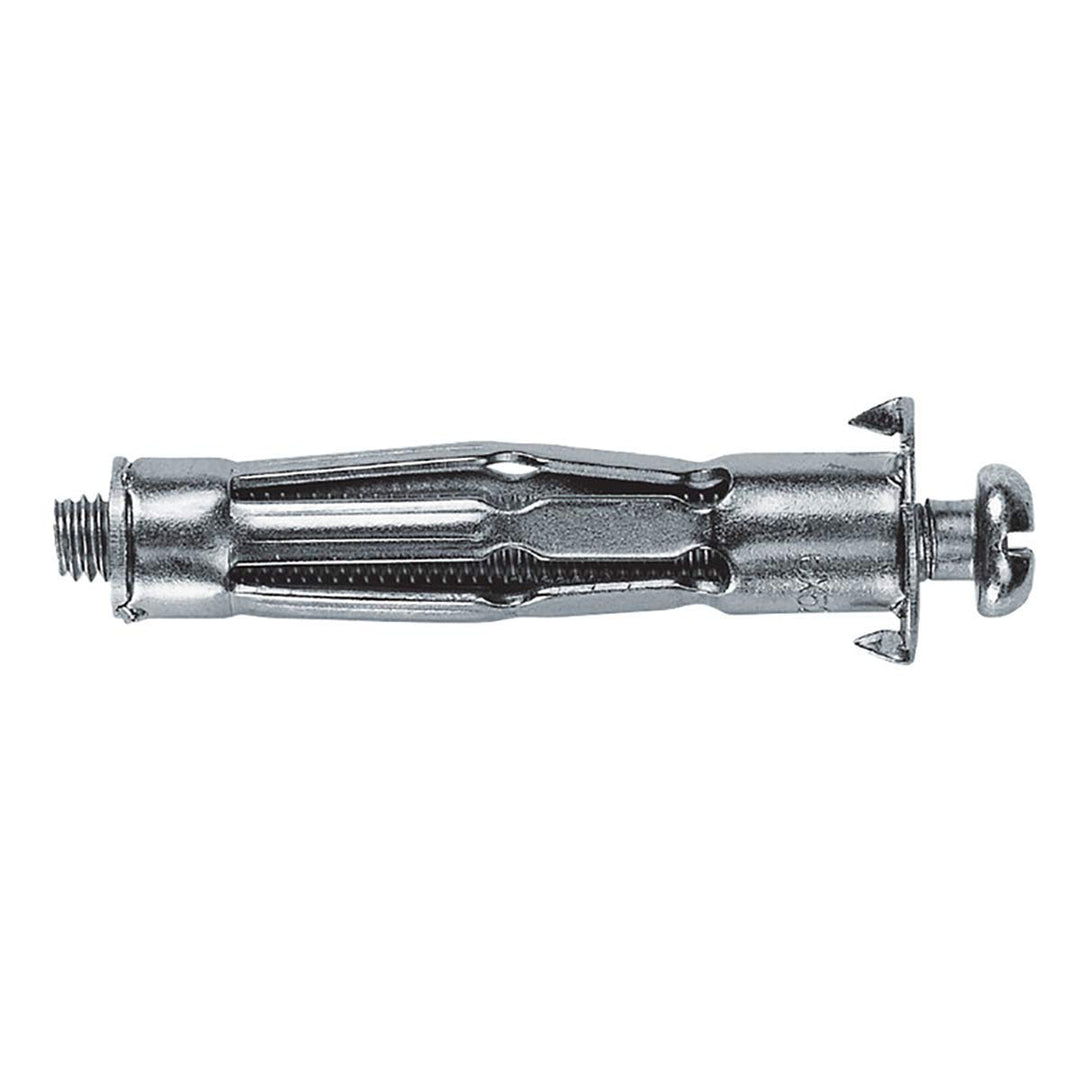 fischer HM 4 x 45 S - Hohlraum-Metalldübel mit Schraube zum Befestigen von Bildern, Gardinenschienen