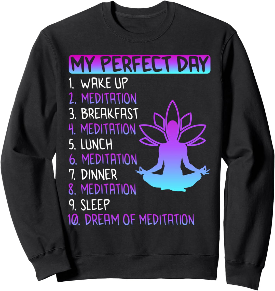 Lustiges Yoga-T-Shirt für Damen, Meditation, lustige Sprüche, Witze Sweatshirt