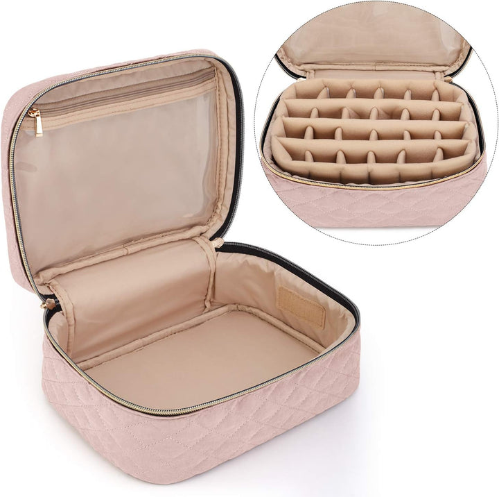 Yarwo Nagellack Tasche Organizer, Nagellack Aufbewahrungsbox für 24 Flaschen Nagellack (bis zu 15ml)