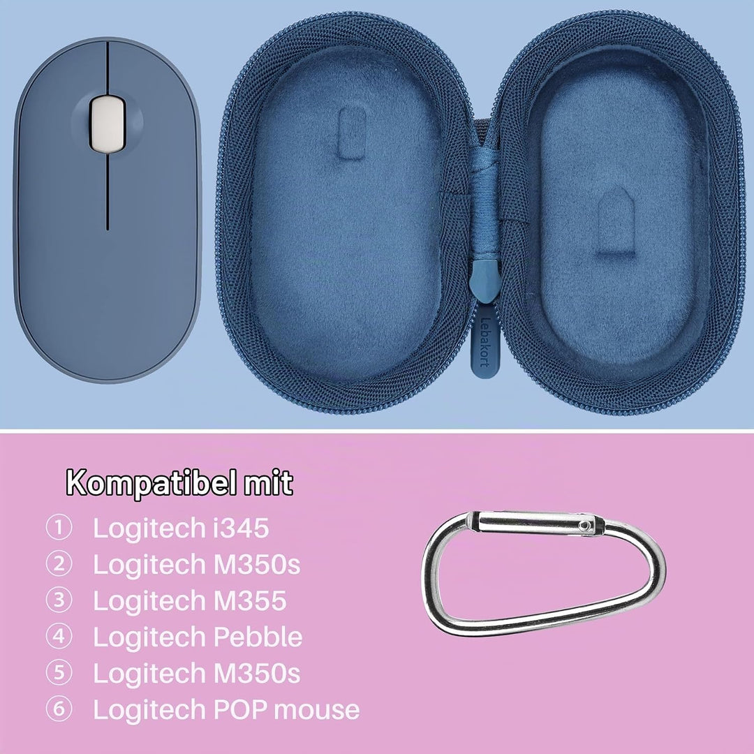 Lebakort Hart Reise Schutz Hülle Etui Tasche für Logitech Pebble Mouse 2 M350s M350 M355 i345 Schlan