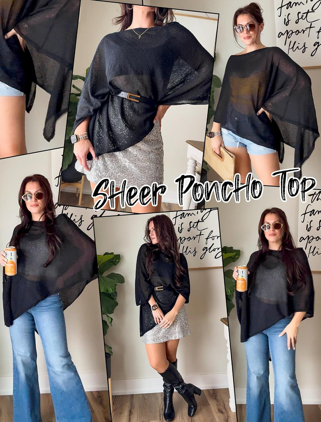 Bsubseach Damen Schulterfreie Häkel Überwurf dünner Poncho Schal transparente Badeanzug Abdeckung Ka