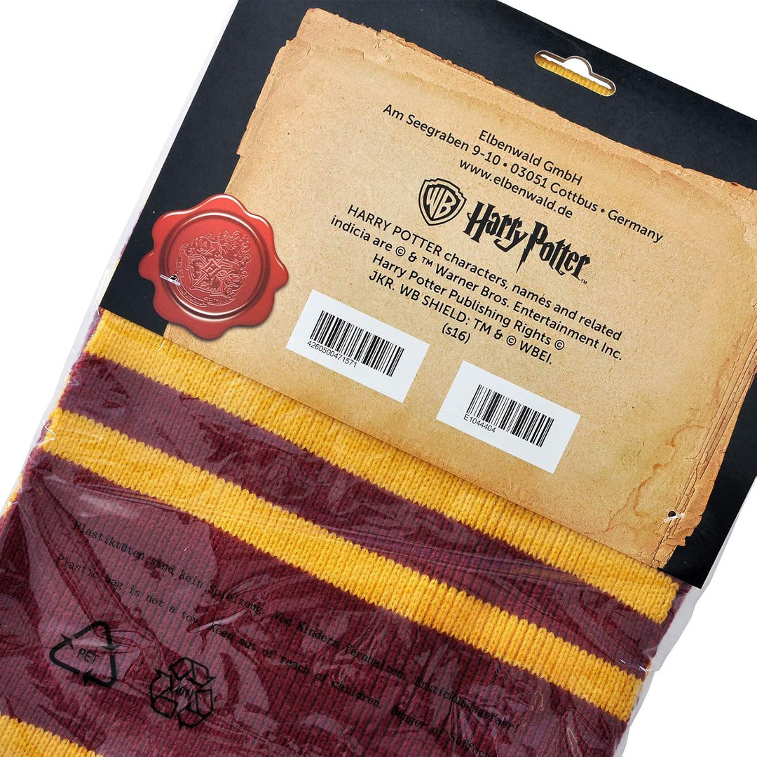 Elbenwald Harry Potter Schal in Hogwarts Hausfarben und Fransen 24 x 170 cm verschiedene Designs Rot