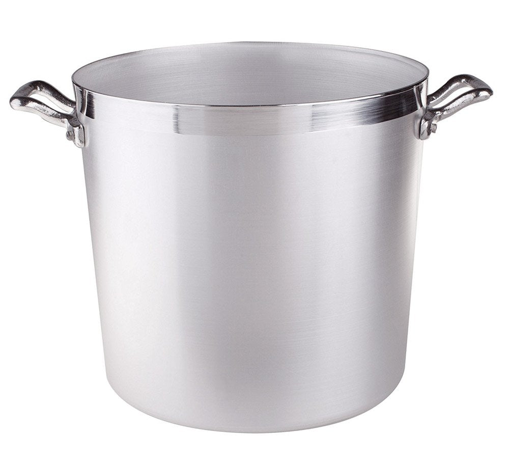 Pentole Agnelli fama340 Zylindrische Pfanne mit 2 Griffen, Aluminium, Silber 40x40x37 cm, 40x40x37 c