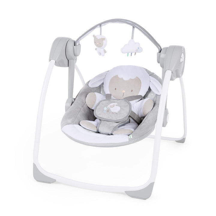 Ingenuity, tragbare Babyschaukel, Cuddle lamp - mit Melodien, Zeit- und Schaukeleinstellung Cuddle