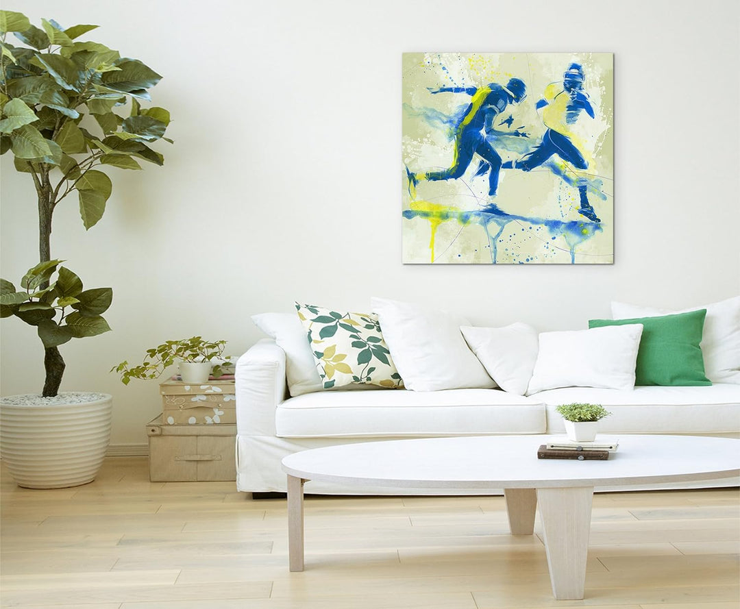 Paul Sinus Art American Football III 60x60cm SPORTBILDER Splash Art Wandbild Aquarell Art
