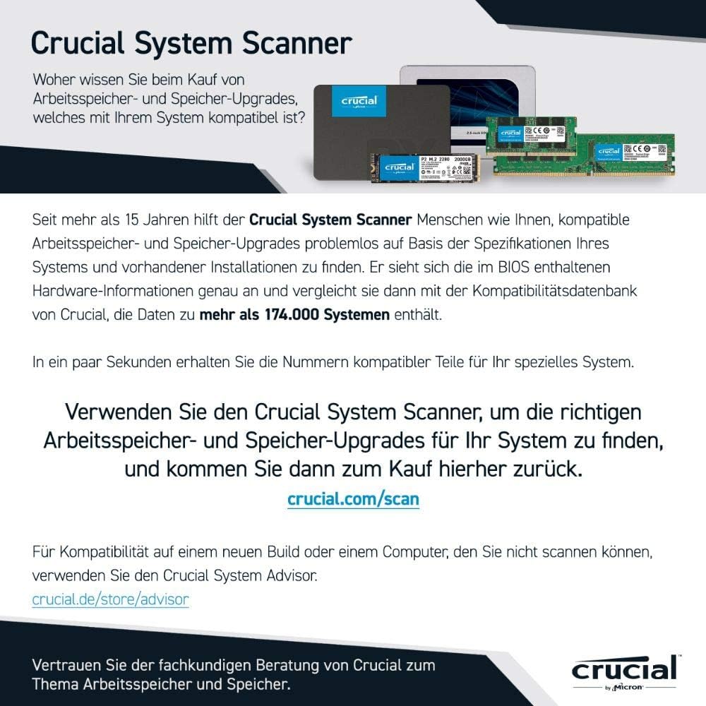 Crucial RAM CT2K102464BD160B 16GB (2x8GB) DDR3L- 1600 MHz CL11 Desktop-Speicher-Kit 1600 MT/s 16GB K
