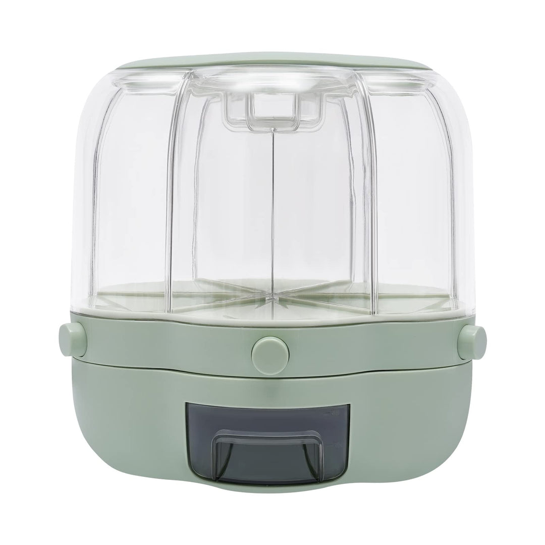 6 in 1 Müslispender 8kg Cerealienspender Lebensmittelbehälter 360° Drehbare Sichtbares Design für Re