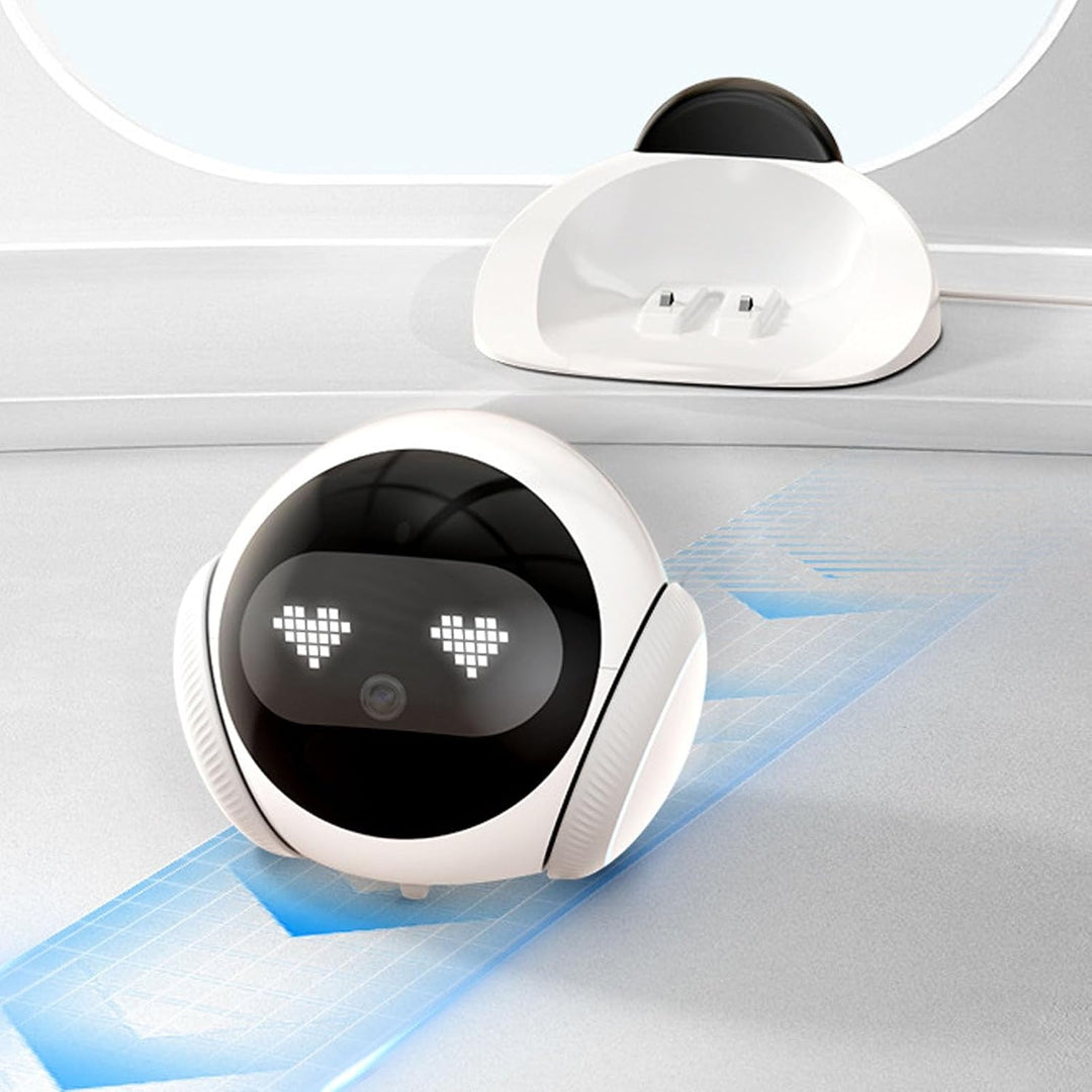 Haustierkamera-Roboter, 1080P Bewegliche Haustierkamera mit Rädern, Akku Aufladen, Telefon-App-Fernb