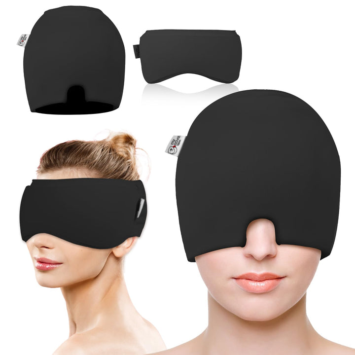 2 Stück Migräne Maske und Augenmaske Kühlend, Migräne Kühlmaske, Migraine Relief Cap, Kopfschmerzen