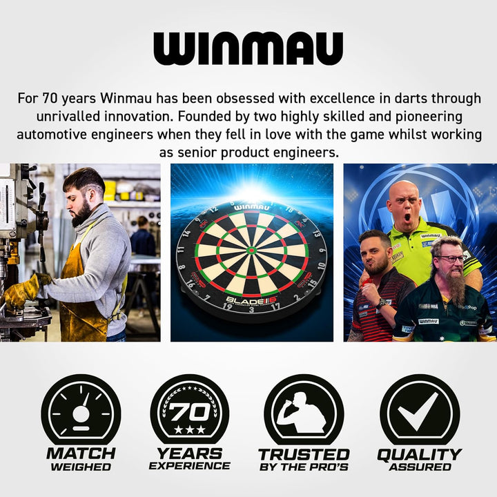 WINMAU Pro-Line Profi Wolfram Steeltip Dartpfeile Set mit Flights und Schäfte 25g Steeltip, 25g Stee