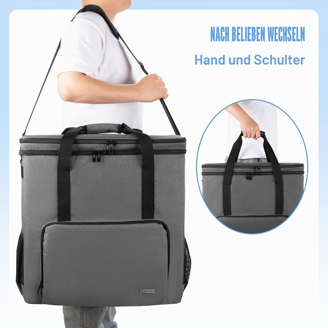 CURMIO Doppelschichte Tragetasche für PC Computer, Desktop-Computer-Reisetasche für PC-Gehäuse, Tast
