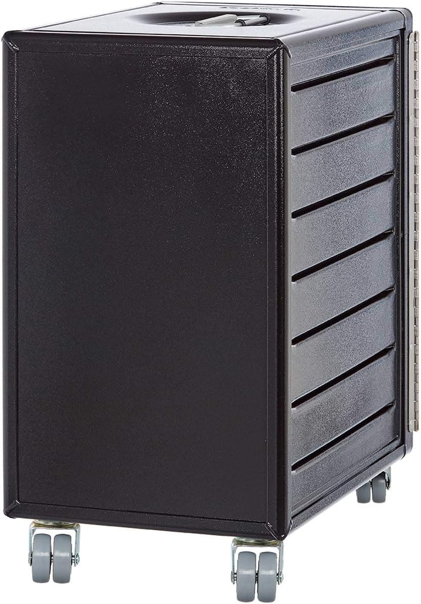 VanDeBord Bord Box XL mit Rollen Schwarz, grosser Rollcontainer, original Flugzeugmöbel aus der Luft