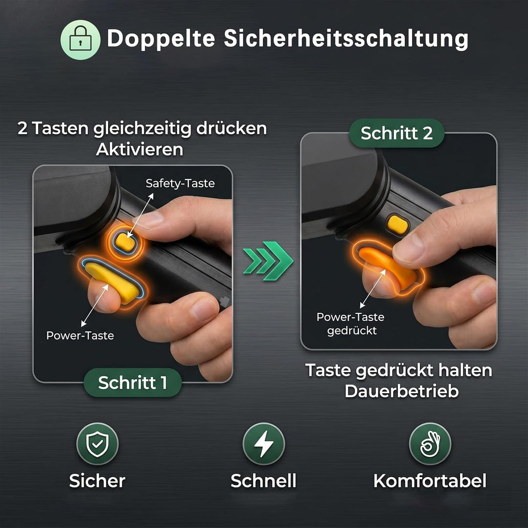 Elektrisches Grillbürstenkabelloser Reiniger mit 2000mAh Akku, 550U/min Motor & Doppelsicherheitssch