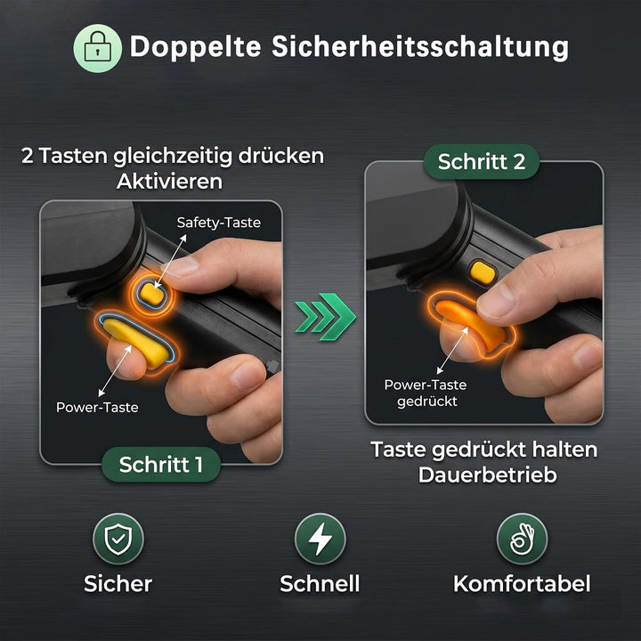 Elektrisches Grillbürstenkabelloser Reiniger mit 2000mAh Akku, 550U/min Motor & Doppelsicherheitssch