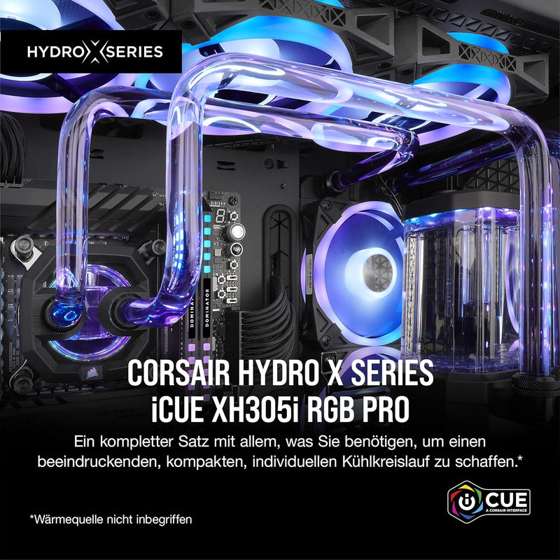 Corsair Hydro X Series, iCUE XH305i RGB Individuelles Kühlungs-Kit (XC7 RGB (115X/AM4), XD5 Pumpen/K