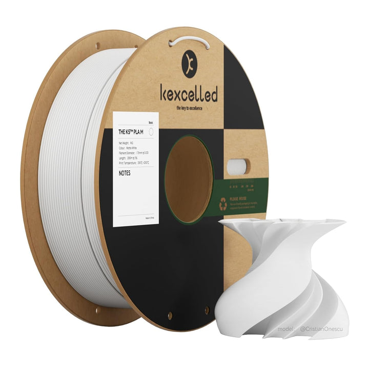 kexcelled Matte PLA Filament 1,75mm +/- 0,03mm, Glanzfreie Farbe, Matt Textur, 3D Drucker Filament,