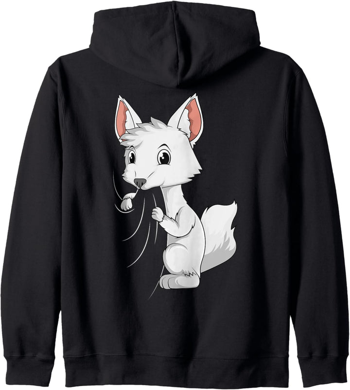 Polarfuchs Schneefuchs Eisfuchs Kapuzenjacke