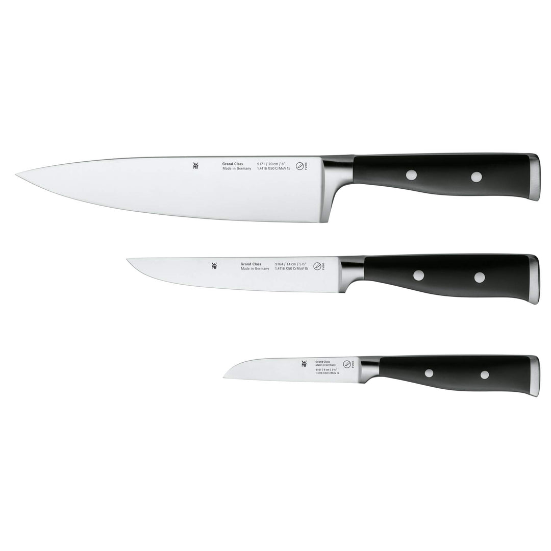 WMF Grand Class Messerset 3teilig, Made in Germany, 3 Messer geschmiedet, Küchenmesser, Performance