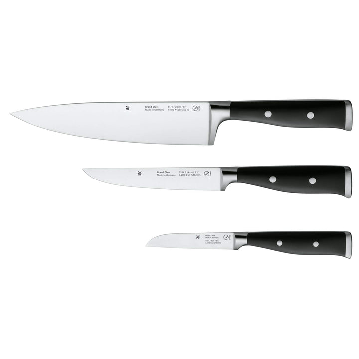 WMF Grand Class Messerset 3teilig, Made in Germany, 3 Messer geschmiedet, Küchenmesser, Performance