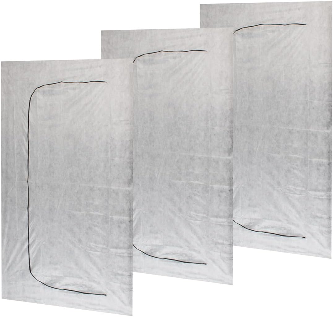 STAHLWERK Staubschutztür 3er Set C-Form Staubtür/Schmutzschleuse/Staubvorhang mit integriertem Reiss