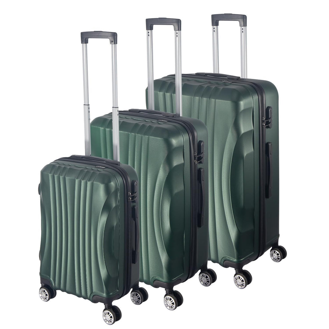Hartschalenkoffer Set 3 Teilig, Kratzresistente Premium Hartschale, 55 64 74 cm, 360-Grad-Doppelroll