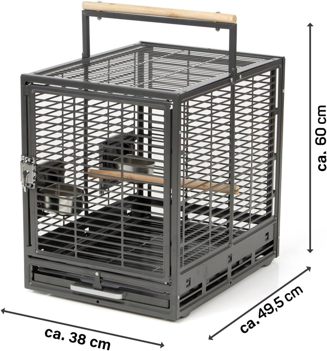 Montana Cages | Transportkäfig EVO für Sittiche &amp; Papageien - Antik | Transportkäfig &amp; Reisekäfig Sc