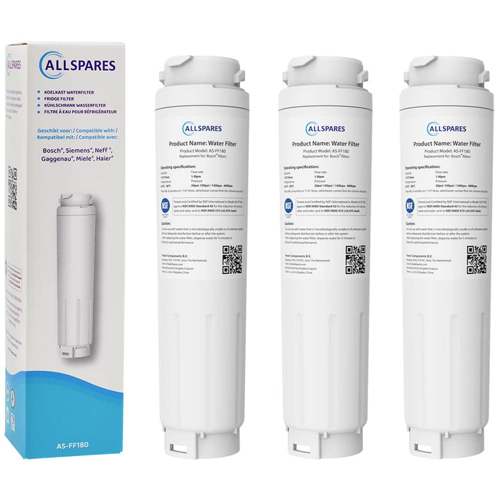 AllSpares Wasserfilter für Kühlschrank geeignet für Bosch Siemens Neff Gaggenau Balay 11034151/11028