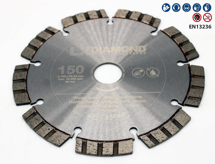 2x Diamant-Trennscheibe 150mm x 22,23mm - Diamantscheibe 150 mm in Premium Qualität - geeignet für B