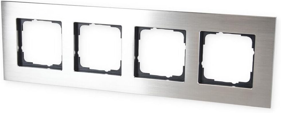 Gira Abdeckrahmen 4fach 0214219 Edelstahl Esprit Abdeckrahmen 4010337015796