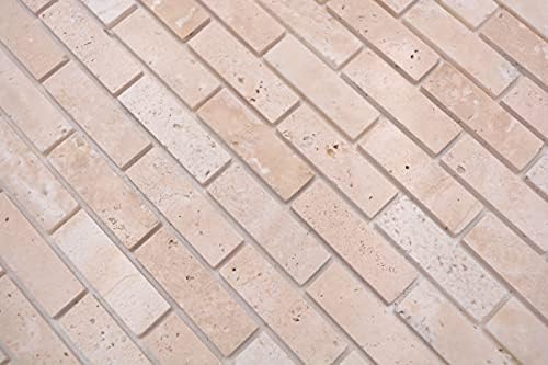 Mosaikfliese Selbstklebende Mosaike Verbund Naturstein Travertine beige MOS200-4M92_f