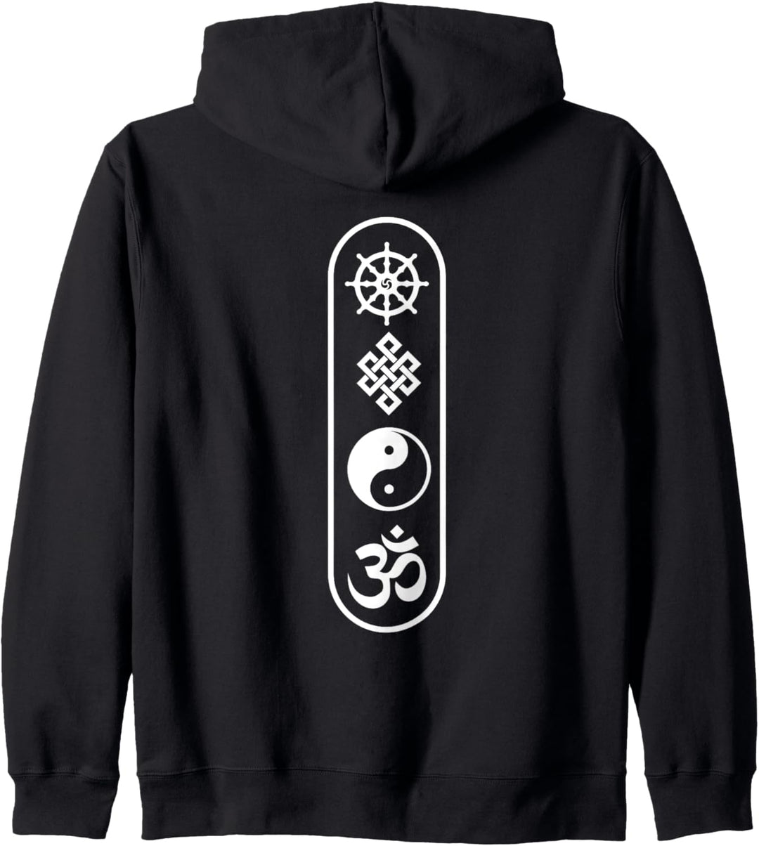 Dharmachakra Rad - Om Zeichen - Yin Yang - Endloser Knoten Kapuzenjacke
