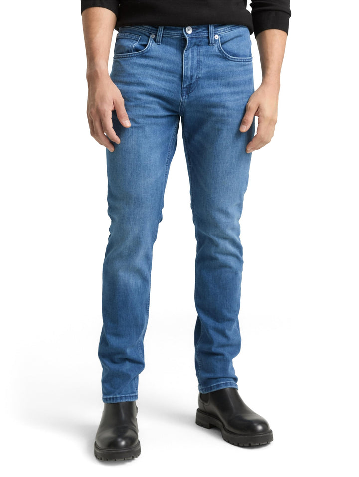 TOM TAILOR Herren Josh Regular Slim Jeans mit Coolmax®-Funktion 30W / 30L 10119 - Used Mid Stone Blu