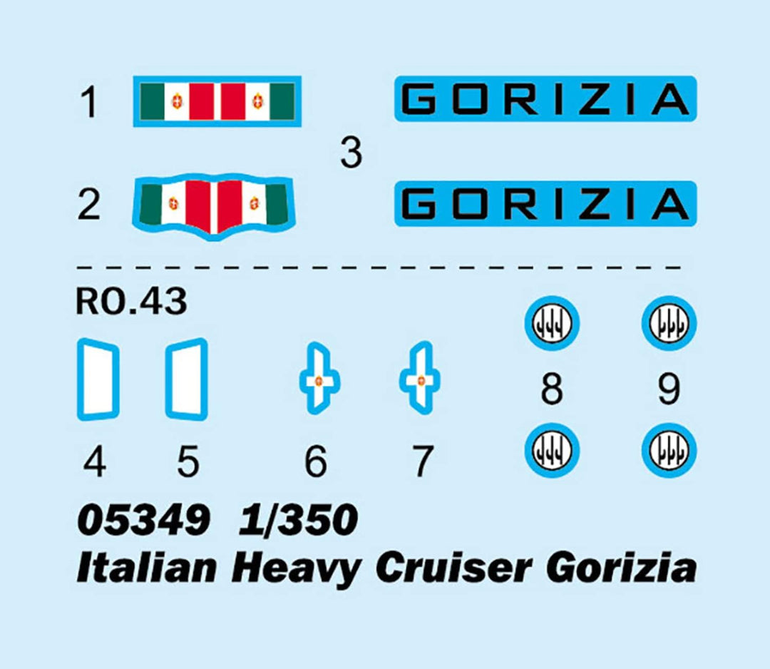 Trumpeter 005349 1/350 RN Gorizia, Mehrfarbig