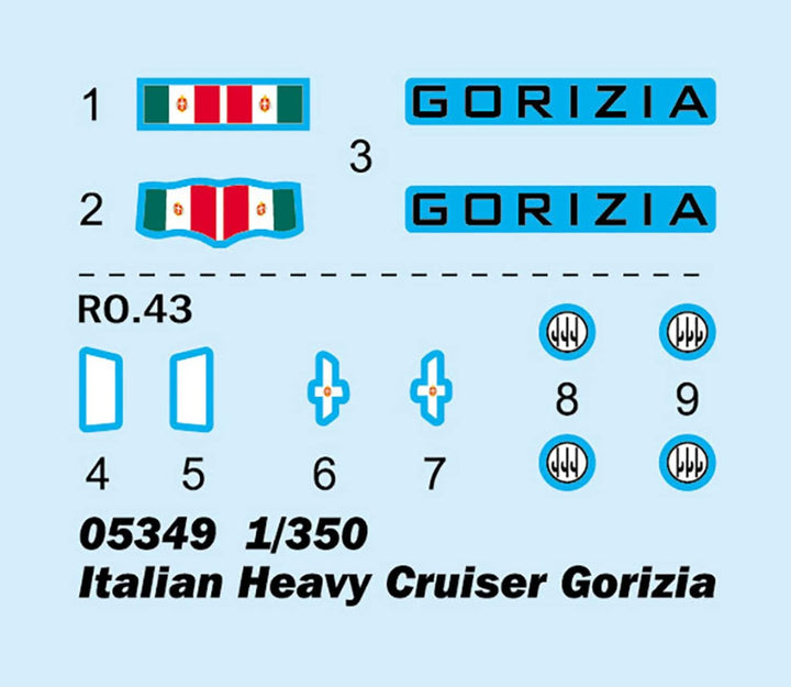 Trumpeter 005349 1/350 RN Gorizia, Mehrfarbig