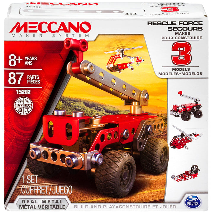 Spin Master 6026714 - Meccano - Rescue Force, 3 Modelle Fire Truck