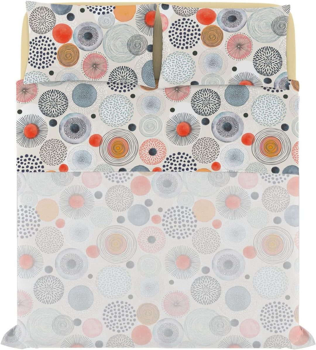 Italian Bed Linen MB Home Italy “Fantasy” Bettwäsche-Set, Acquerello, Doppelbett Acquerello Doppelbe