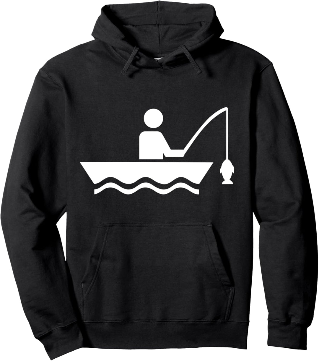 Angler in Boot Pullover Hoodie