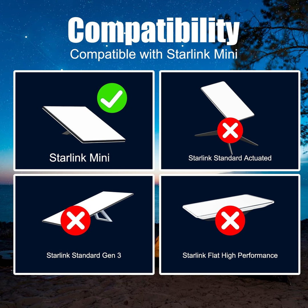 kompatibel für Starlink Mini,Tragbare Stativhalterung mit Aluminium 1/4" Adapter Bodenpfahl kompatib