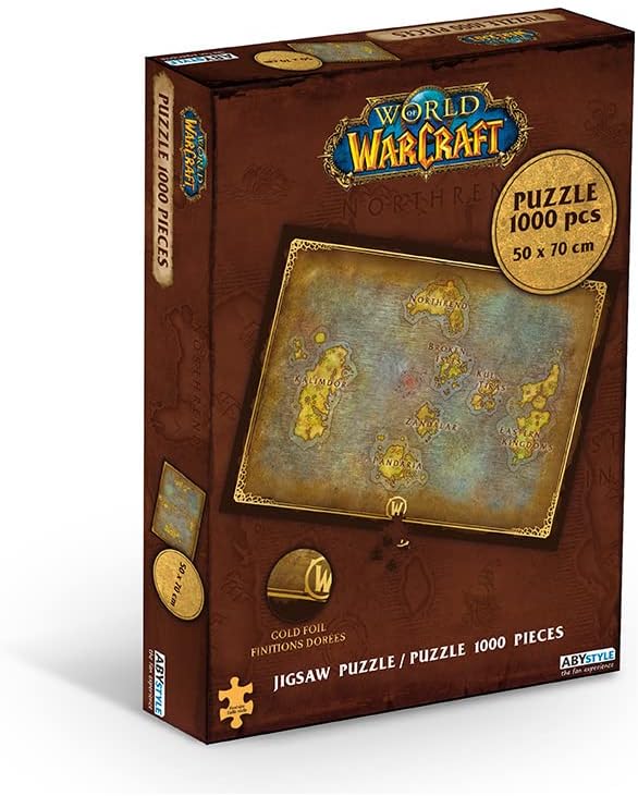 ABYstyle World of Warcraft - Puzzle 1000 pièces - Carte d'Azeroth