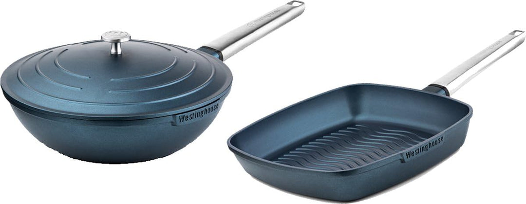 Westinghouse Wokpfanne Performance Bravery Blue - ø 28 cm - Standard Antihaftbeschichtung Blau, Blau