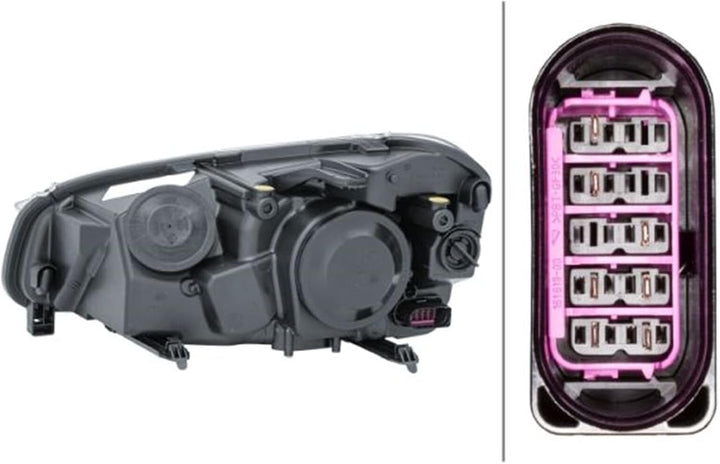 HELLA 1EJ 009 587-621 FF/Halogen-Hauptscheinwerfer - rechts - für u.a. Ford C-Max (Dm2) Rechts (Beif