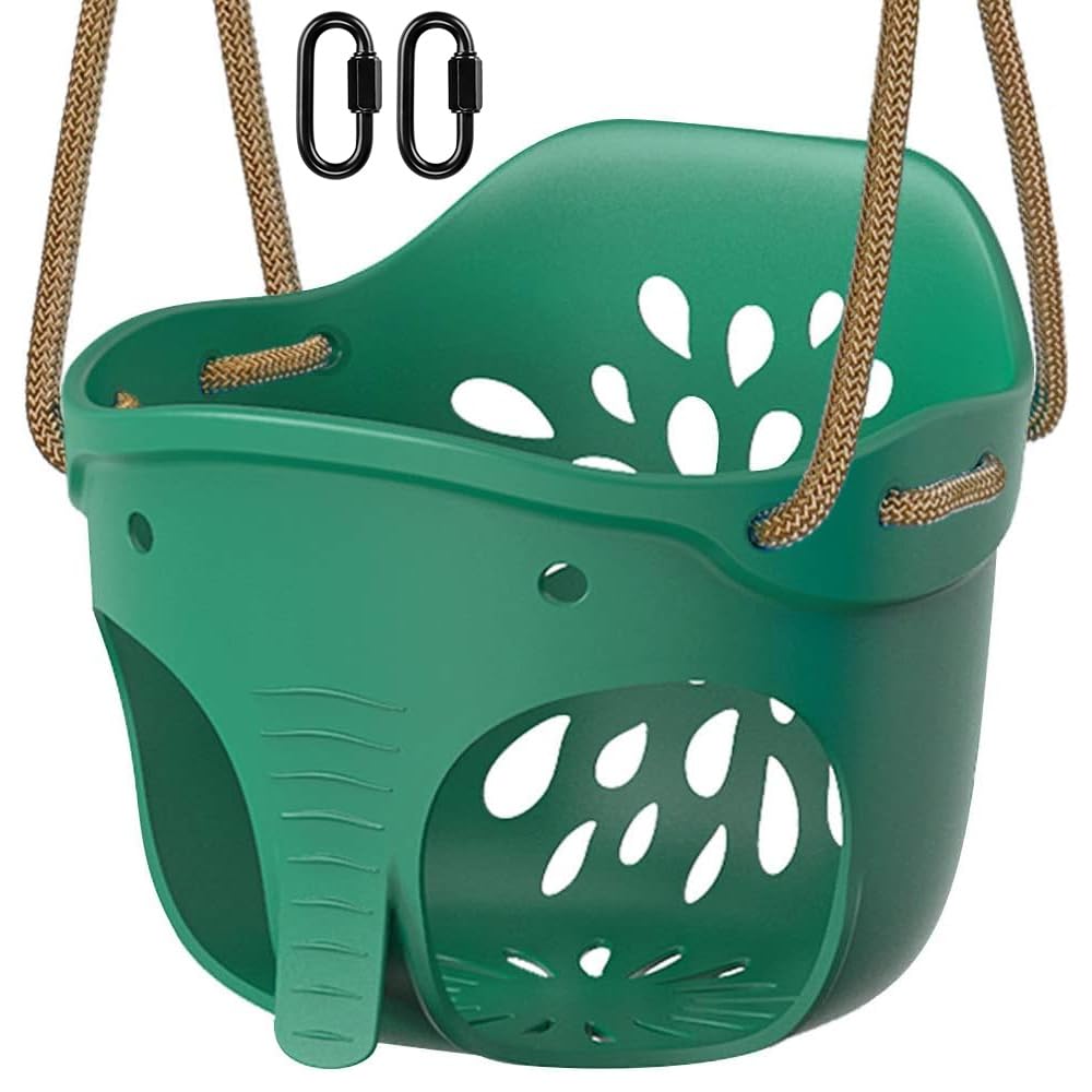 Dolibest Schaukel Kinder, Indoor Outdoor Babyschaukel Weichen Plastik Schaukelsitz Spielplatz Garten
