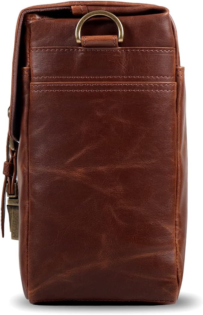 MegaGear MG1523 Kameratasche - Kuriertasche aus Leder für Spiegellose, Sofortbild - und DSLR Kameras