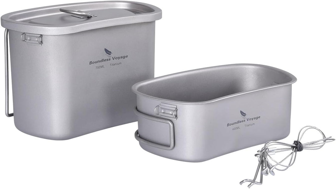 iBasingo Titan Feldflasche Camping Kochgeschirr Becher Militär Wasserflasche Outdoor Kantine Tassen
