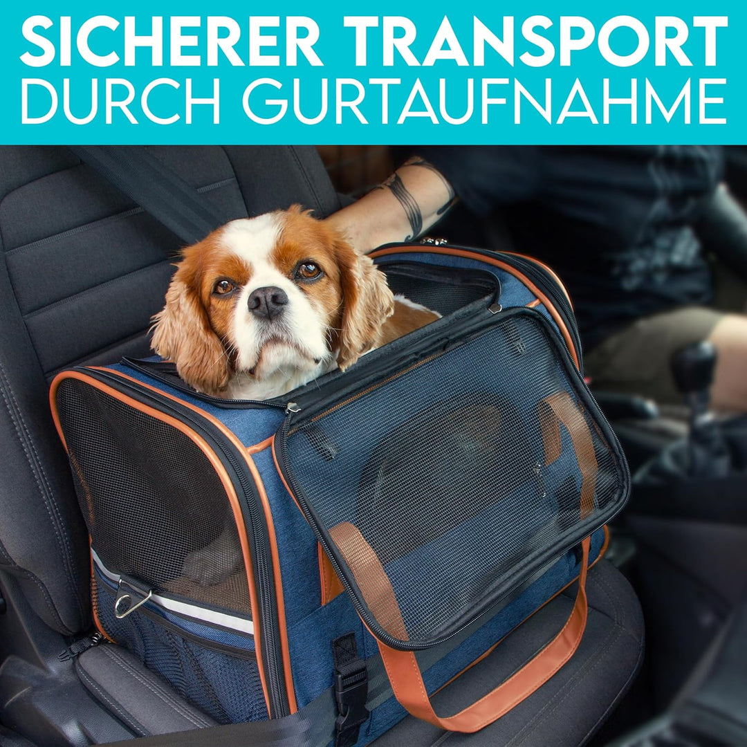 HUND IST KÖNIG Hundetasche &amp; Katzentasche bis 8kg - Hochwertige Hundetragetasche - Transporttasche f