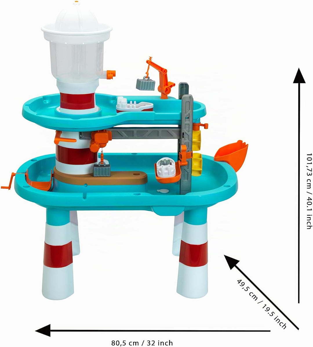 Theo Klein 7715 Aqua Action Lighthouse Wasserspieltisch XXL | Interaktiv &amp; Motorik-Spielzeug | Spiel