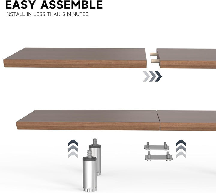 Fenge Grosser Monitorständer 100cm Dual Monitor Stands Riser mit Höhenverstellbarem Bein,Multifunkti