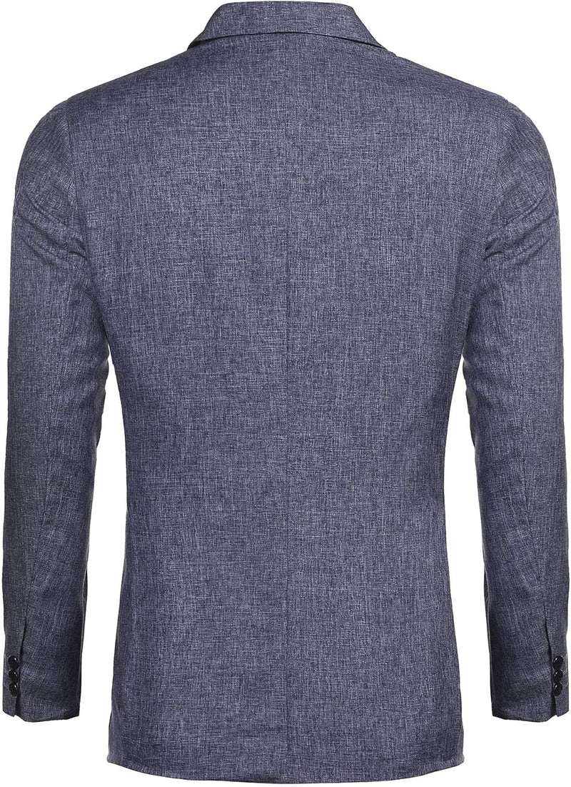 COOFANDY Herren Casual Sport Mäntel Leichter Anzug Blazer Jacken Ein Knopf S Blau, S Blau